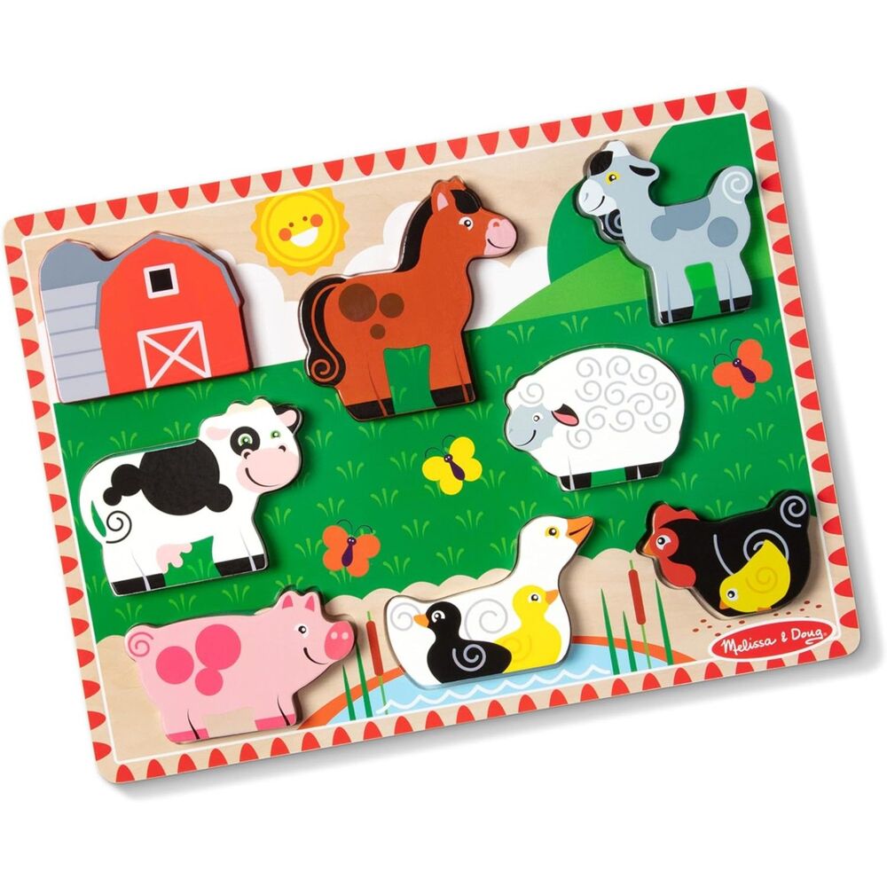 Melissa & Doug Farm Wooden Chunky Puzzle